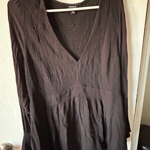 torrid Black V-Neck Long Sleeve Top